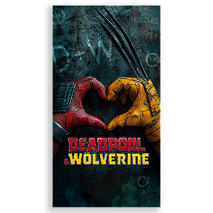 Capa Mini Faixa Lateral Sublimado - Dead Pool e Wolverine