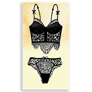 Capa Mini Faixa Lateral Sublimado - Cha De Lingerie