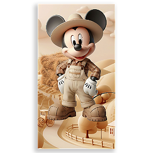 Capa Mini Faixa Lateral Sublimado - Mickey Fazendinha