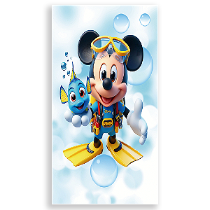 Capa Mini Faixa Lateral Sublimado - Mickey Fundo Mar