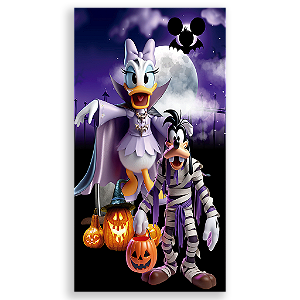 Capa Mini Faixa Lateral Sublimado - Mickey Dia das Bruxas Halloween