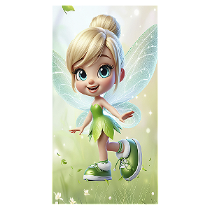 Capa Mini Faixa Lateral Sublimado - Tinker Bell Sininho