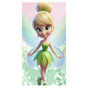 Capa Mini Faixa Lateral Sublimado - Tinker Bell Sininho