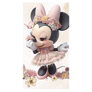Capa Mini Faixa Lateral Sublimado - Minnie Jardim