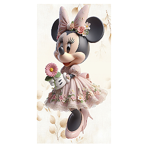 Capa Mini Faixa Lateral Sublimado - Minnie Jardim