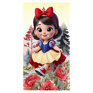 Capa Mini Faixa Lateral Sublimado - Branca De Neve