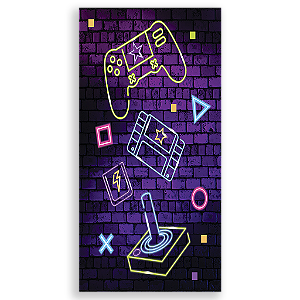 Capa Mini Faixa Lateral Sublimado - Gamer Fundo Tijolo