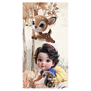 Capa Mini Faixa Lateral Sublimado - Branca De Neve