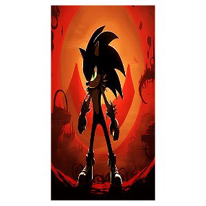 Capa Mini Faixa Lateral Sublimado - Sonic Shadow