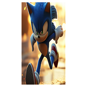 Capa Mini Faixa Lateral Sublimado - Sonic