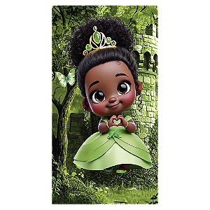 Capa Mini Faixa Lateral Sublimado - Princesa Tiana