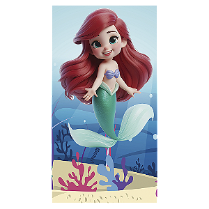 Capa Mini Faixa Lateral Sublimado - Princesa Ariel