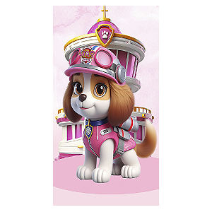 Capa Mini Faixa Lateral Sublimado - Patrulha Canina Rosa