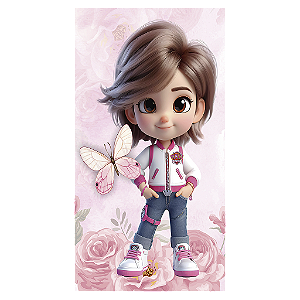 Capa Mini Faixa Lateral Sublimado - Patrulha Canina Rosa