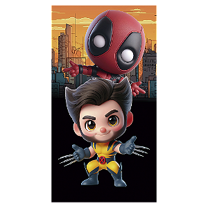 Capa Mini Faixa Lateral Sublimado - Wolverine E Deadpool