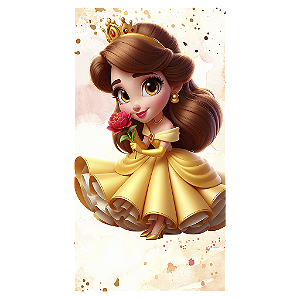 Capa Mini Faixa Lateral Sublimado - Princesa Bela