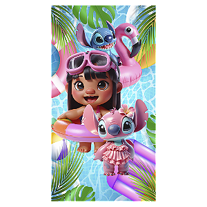 Capa Mini Faixa Lateral Sublimado - Stitch Pool Party