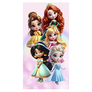 Capa Mini Faixa Lateral Sublimado - Princesas