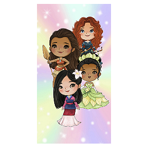 Capa Mini Faixa Lateral Sublimado - Princesas
