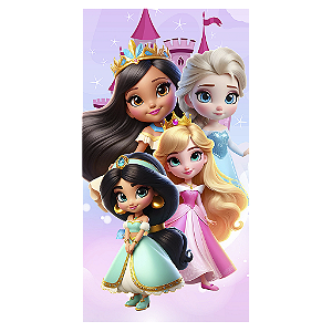 Capa Mini Faixa Lateral Sublimado - Princesas