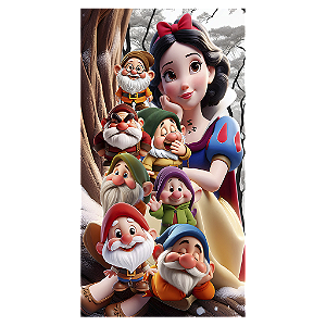 Capa Mini Faixa Lateral Sublimado - Branca De Neve