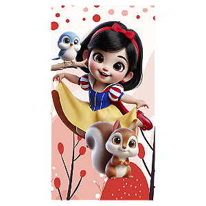 Capa Mini Faixa Lateral Sublimado - Branca De Neve