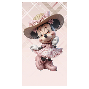 Capa Mini Faixa Lateral Sublimado - Minnie Fazendinha