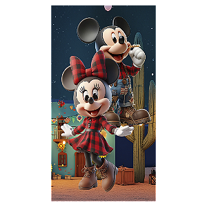 Capa Mini Faixa Lateral Sublimado - Minnie Fazendinha