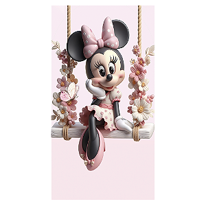 Capa Mini Faixa Lateral Sublimado - Minnie Jardim
