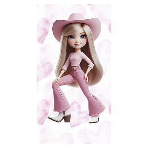 Capa Mini Faixa Lateral Sublimado - Barbie Boiadeira