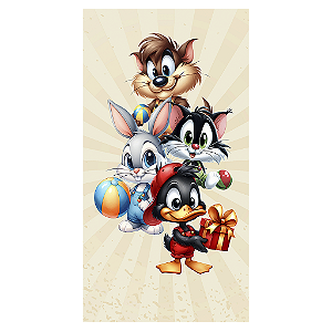 Capa Mini Faixa Lateral Sublimado - Looney Tunes
