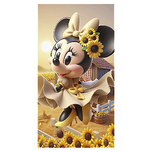 Capa Mini Faixa Lateral Sublimado - Minnie