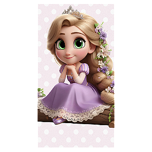Capa Mini Faixa Lateral Sublimado - Rapunzel
