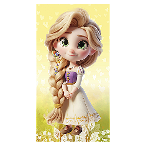 Capa Mini Faixa Lateral Sublimado - Rapunzel