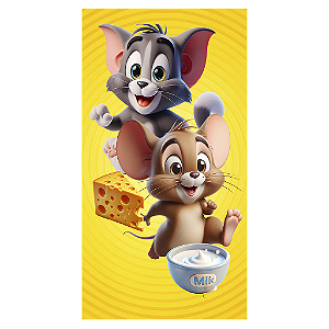 Capa Mini Faixa Lateral Sublimado - Tom E Jerry