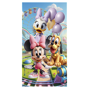 Capa Mini Faixa Lateral Sublimado - Turma Do Mickey E Minnie