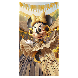 Capa Mini Faixa Lateral Sublimado - Minnie