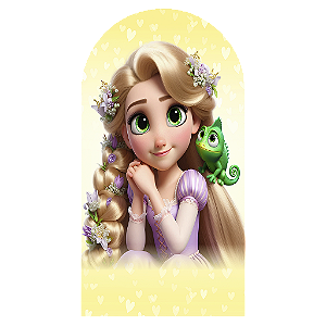 Capa Mini Faixa Lateral Sublimado - Rapunzel