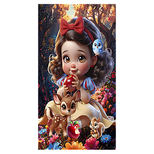 Capa Mini Faixa Lateral Sublimado - Branca de Neve