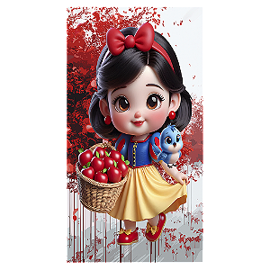 Capa Mini Faixa Lateral Sublimado - Branca de Neve