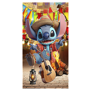 Capa Mini Faixa Lateral Sublimado - Lilo Stitch Festa Junina