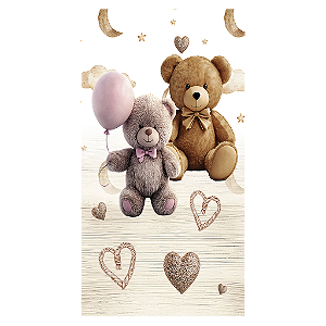 Capa Mini Faixa Lateral Sublimado - Urso Revelação