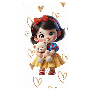 Capa Mini Faixa Lateral Sublimado - Branca de Neve