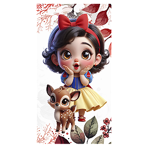 Capa Mini Faixa Lateral Sublimado - Branca de Neve