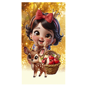 Capa Mini Faixa Lateral Sublimado - Branca de Neve