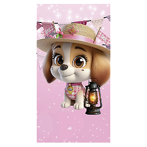 Capa Mini Faixa Lateral Sublimado - Patrulha Canina Festa Junina