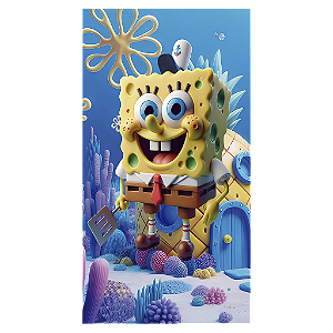 Capa Mini Faixa Lateral Sublimado - Bob Esponja
