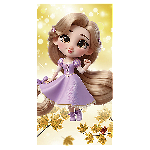 Capa Mini Faixa Lateral Sublimado - Rapunzel