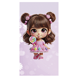 Capa Mini Faixa Lateral Sublimado - Menina Confeitaria Doces