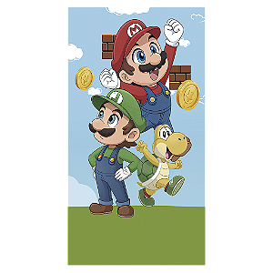 Capa Mini Faixa Lateral Sublimado - Super Mario